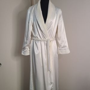 Oscar de la renta robe silky satin vintage